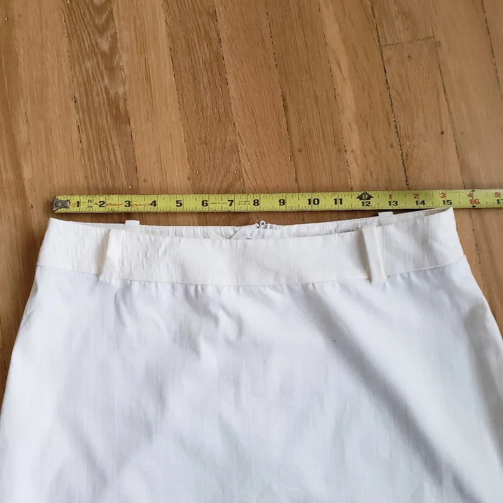 H&M women's Ivory off white business work straight skirt Size 6